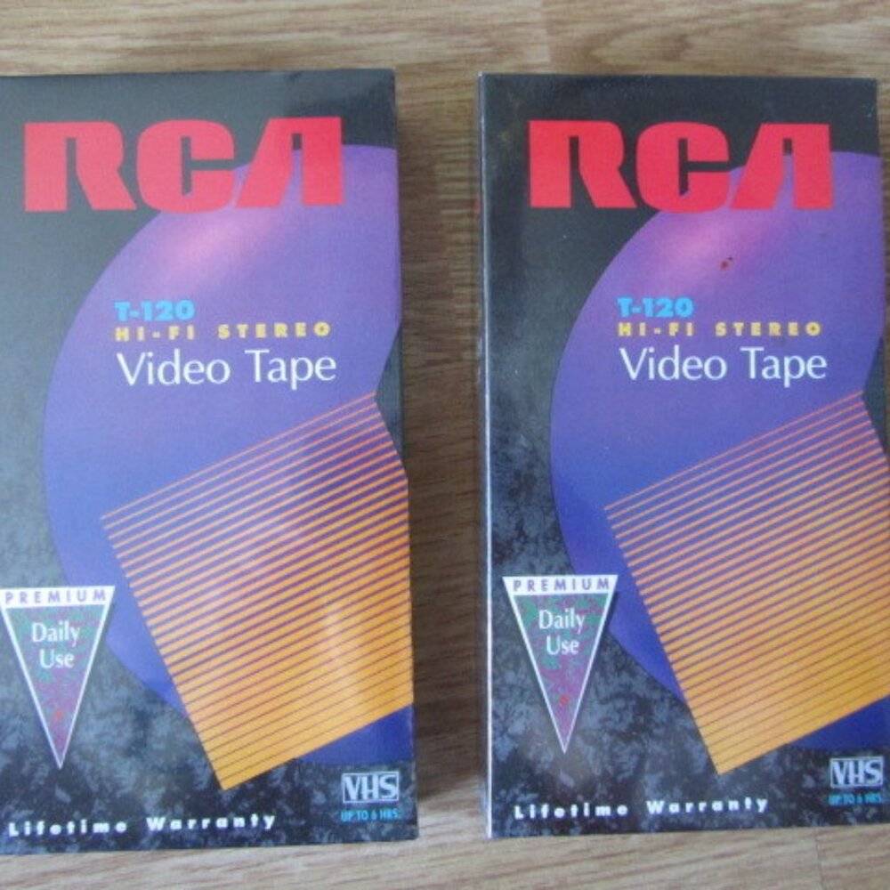 Lot of 2 New RCA T-120 Hi-Fi Stereo Blank Video Tapes VHS Premium Quality